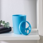 Подставка для зубных щёток Aqua, цвет голубая лагуна - Фото 5