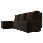 Угловой диван «Поло», ППУ, левый угол, еврокнижка, микровельвет, цвет коричневый  (артикул 10842602)  большой выбор товаров оптом и в розницу по низким ценам с доставкой