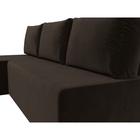 Угловой диван «Поло», ППУ, левый угол, еврокнижка, микровельвет, цвет коричневый  (артикул 10842602)  большой выбор товаров оптом и в розницу по низким ценам с доставкой