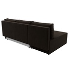 Угловой диван «Поло», ППУ, левый угол, еврокнижка, микровельвет, цвет коричневый  (артикул 10842602)  большой выбор товаров оптом и в розницу по низким ценам с доставкой