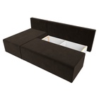 Угловой диван «Поло», ППУ, левый угол, еврокнижка, микровельвет, цвет коричневый  (артикул 10842602)  большой выбор товаров оптом и в розницу по низким ценам с доставкой