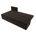 Угловой диван «Поло», ППУ, левый угол, еврокнижка, микровельвет, цвет коричневый  (артикул 10842602)  большой выбор товаров оптом и в розницу по низким ценам с доставкой