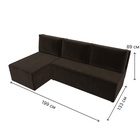 Угловой диван «Поло», ППУ, левый угол, еврокнижка, микровельвет, цвет коричневый  (артикул 10842602)  большой выбор товаров оптом и в розницу по низким ценам с доставкой