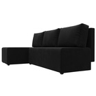 Угловой диван «Поло», ППУ, левый угол, еврокнижка, микровельвет, цвет чёрный  (артикул 10842603)  большой выбор товаров оптом и в розницу по низким ценам с доставкой