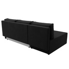 Угловой диван «Поло», ППУ, левый угол, еврокнижка, микровельвет, цвет чёрный  (артикул 10842603)  большой выбор товаров оптом и в розницу по низким ценам с доставкой