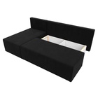 Угловой диван «Поло», ППУ, левый угол, еврокнижка, микровельвет, цвет чёрный  (артикул 10842603)  большой выбор товаров оптом и в розницу по низким ценам с доставкой