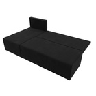 Угловой диван «Поло», ППУ, левый угол, еврокнижка, микровельвет, цвет чёрный  (артикул 10842603)  большой выбор товаров оптом и в розницу по низким ценам с доставкой