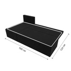 Угловой диван «Поло», ППУ, левый угол, еврокнижка, микровельвет, цвет чёрный  (артикул 10842603)  большой выбор товаров оптом и в розницу по низким ценам с доставкой