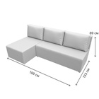 Угловой диван «Поло», ППУ, левый угол, еврокнижка, экокожа, цвет белый - Фото 8