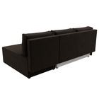 Угловой диван «Поло», ППУ, правый угол, еврокнижка, микровельвет, цвет коричневый  (артикул 10842607)  большой выбор товаров оптом и в розницу по низким ценам с доставкой