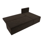 Угловой диван «Поло», ППУ, правый угол, еврокнижка, микровельвет, цвет коричневый  (артикул 10842607)  большой выбор товаров оптом и в розницу по низким ценам с доставкой