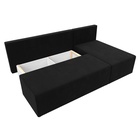 Угловой диван «Поло», ППУ, правый угол, еврокнижка, микровельвет, цвет чёрный  (артикул 10842608)  большой выбор товаров оптом и в розницу по низким ценам с доставкой