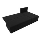 Угловой диван «Поло», ППУ, правый угол, еврокнижка, микровельвет, цвет чёрный  (артикул 10842608)  большой выбор товаров оптом и в розницу по низким ценам с доставкой