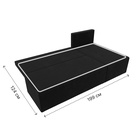 Угловой диван «Поло», ППУ, правый угол, еврокнижка, микровельвет, цвет чёрный  (артикул 10842608)  большой выбор товаров оптом и в розницу по низким ценам с доставкой