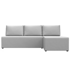 Угловой диван «Поло», ППУ, правый угол, еврокнижка, экокожа, цвет белый - Фото 1