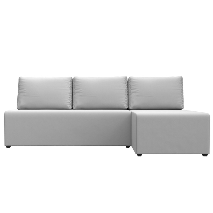 Угловой диван «Поло», ППУ, правый угол, еврокнижка, экокожа, цвет белый - Фото 1