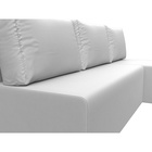 Угловой диван «Поло», ППУ, правый угол, еврокнижка, экокожа, цвет белый - Фото 3