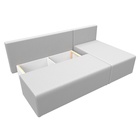 Угловой диван «Поло», ППУ, правый угол, еврокнижка, экокожа, цвет белый - Фото 6