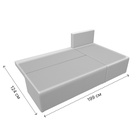 Угловой диван «Поло», ППУ, правый угол, еврокнижка, экокожа, цвет белый - Фото 9