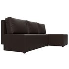Угловой диван «Поло», ППУ, правый угол, еврокнижка, экокожа, цвет коричневый - Фото 2
