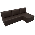Угловой диван «Поло», ППУ, правый угол, еврокнижка, экокожа, цвет коричневый - Фото 4