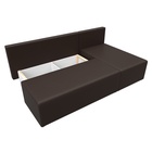 Угловой диван «Поло», ППУ, правый угол, еврокнижка, экокожа, цвет коричневый - Фото 6