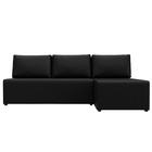 Угловой диван «Поло», ППУ, правый угол, еврокнижка, экокожа, цвет чёрный - Фото 1