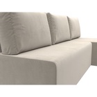 Угловой диван «Поло», ППУ, правый угол, еврокнижка, микровельвет, цвет бежевый  (артикул 10842614)  большой выбор товаров оптом и в розницу по низким ценам с доставкой