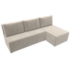 Угловой диван «Поло», ППУ, правый угол, еврокнижка, микровельвет, цвет бежевый  (артикул 10842614)  большой выбор товаров оптом и в розницу по низким ценам с доставкой