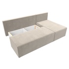 Угловой диван «Поло», ППУ, правый угол, еврокнижка, микровельвет, цвет бежевый  (артикул 10842614)  большой выбор товаров оптом и в розницу по низким ценам с доставкой