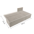 Угловой диван «Поло», ППУ, правый угол, еврокнижка, микровельвет, цвет бежевый  (артикул 10842614)  большой выбор товаров оптом и в розницу по низким ценам с доставкой