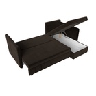 Угловой диван «Слим», ППУ, правый угол, еврокнижка, микровельвет, цвет коричневый  (артикул 10842626)  большой выбор товаров оптом и в розницу по низким ценам с доставкой