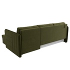 Угловой диван «Слим», ППУ, правый угол, еврокнижка, микровельвет, цвет коричневый  (артикул 10842627)  большой выбор товаров оптом и в розницу по низким ценам с доставкой