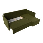 Угловой диван «Слим», ППУ, правый угол, еврокнижка, микровельвет, цвет коричневый  (артикул 10842627)  большой выбор товаров оптом и в розницу по низким ценам с доставкой