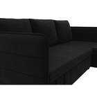 Угловой диван «Слим», ППУ, правый угол, еврокнижка, микровельвет, цвет чёрный  (артикул 10842628)  большой выбор товаров оптом и в розницу по низким ценам с доставкой