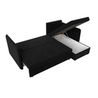 Угловой диван «Слим», ППУ, правый угол, еврокнижка, микровельвет, цвет чёрный  (артикул 10842628)  большой выбор товаров оптом и в розницу по низким ценам с доставкой