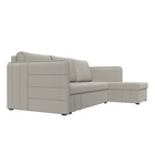 Угловой диван «Слим», ППУ, правый угол, еврокнижка, рогожка, цвет амур бежевый  (артикул 10842629)  большой выбор товаров оптом и в розницу по низким ценам с доставкой