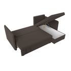 Угловой диван «Слим», ППУ, правый угол, еврокнижка, рогожка, цвет амур коричневый  (артикул 10842631)  большой выбор товаров оптом и в розницу по низким ценам с доставкой