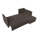 Угловой диван «Слим», ППУ, правый угол, еврокнижка, рогожка, цвет амур коричневый  (артикул 10842631)  большой выбор товаров оптом и в розницу по низким ценам с доставкой
