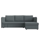 Угловой диван «Слим», ППУ, правый угол, еврокнижка, рогожка, цвет амур серый  (артикул 10842632)  большой выбор товаров оптом и в розницу по низким ценам с доставкой