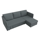 Угловой диван «Слим», ППУ, правый угол, еврокнижка, рогожка, цвет амур серый  (артикул 10842632)  большой выбор товаров оптом и в розницу по низким ценам с доставкой