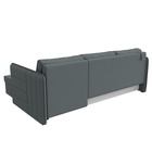 Угловой диван «Слим», ППУ, правый угол, еврокнижка, рогожка, цвет амур серый  (артикул 10842632)  большой выбор товаров оптом и в розницу по низким ценам с доставкой