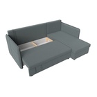 Угловой диван «Слим», ППУ, правый угол, еврокнижка, рогожка, цвет амур серый  (артикул 10842632)  большой выбор товаров оптом и в розницу по низким ценам с доставкой