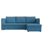 Угловой диван «Слим», ППУ, правый угол, еврокнижка, рогожка, цвет амур голубой  (артикул 10842633)  большой выбор товаров оптом и в розницу по низким ценам с доставкой