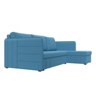Угловой диван «Слим», ППУ, правый угол, еврокнижка, рогожка, цвет амур голубой  (артикул 10842633)  большой выбор товаров оптом и в розницу по низким ценам с доставкой