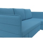 Угловой диван «Слим», ППУ, правый угол, еврокнижка, рогожка, цвет амур голубой  (артикул 10842633)  большой выбор товаров оптом и в розницу по низким ценам с доставкой