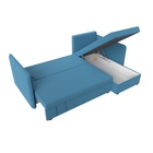 Угловой диван «Слим», ППУ, правый угол, еврокнижка, рогожка, цвет амур голубой  (артикул 10842633)  большой выбор товаров оптом и в розницу по низким ценам с доставкой