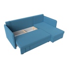 Угловой диван «Слим», ППУ, правый угол, еврокнижка, рогожка, цвет амур голубой  (артикул 10842633)  большой выбор товаров оптом и в розницу по низким ценам с доставкой