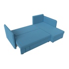Угловой диван «Слим», ППУ, правый угол, еврокнижка, рогожка, цвет амур голубой  (артикул 10842633)  большой выбор товаров оптом и в розницу по низким ценам с доставкой