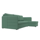 Угловой диван «Слим», ППУ, правый угол, еврокнижка, рогожка, цвет амур зелёный  (артикул 10842634)  большой выбор товаров оптом и в розницу по низким ценам с доставкой